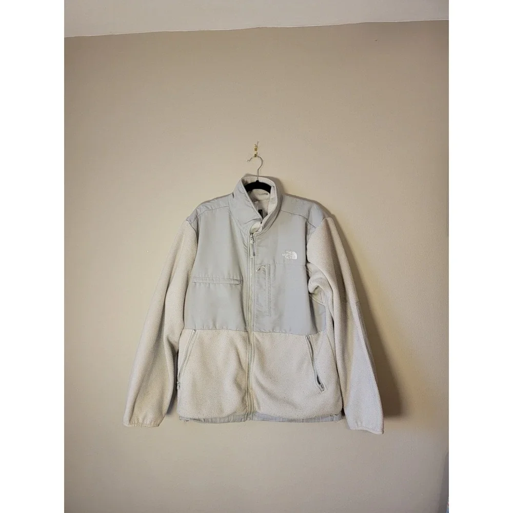 The North Face Men's Polartec Fleece Jacket‎ Light Grey, Long Sleeves, Size XL